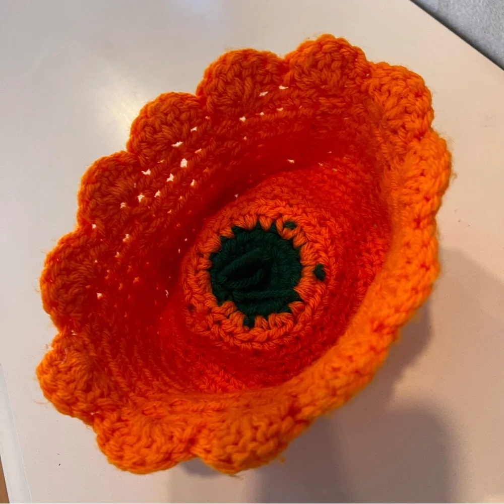Li'l Pumpkin' Head hand knit Baby Hat pumpkin hat
